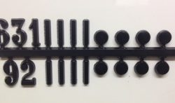 Numerals - Arabic Dots 13mm Black