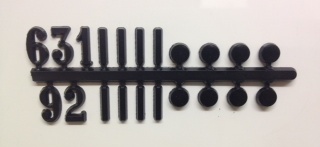 Numerals - Arabic Dots 13mm Black