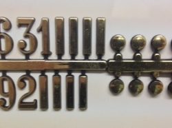 Numerals - Arabic Dots 13mm Gold