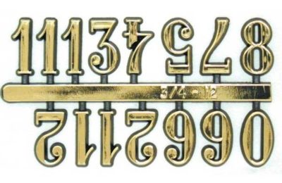 Numerals - Arabic 16mm Gold