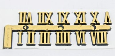 Numerals - Roman 19mm Gold