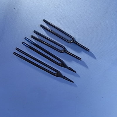 Tuning Fork, Blued Steel, E, 320Hz